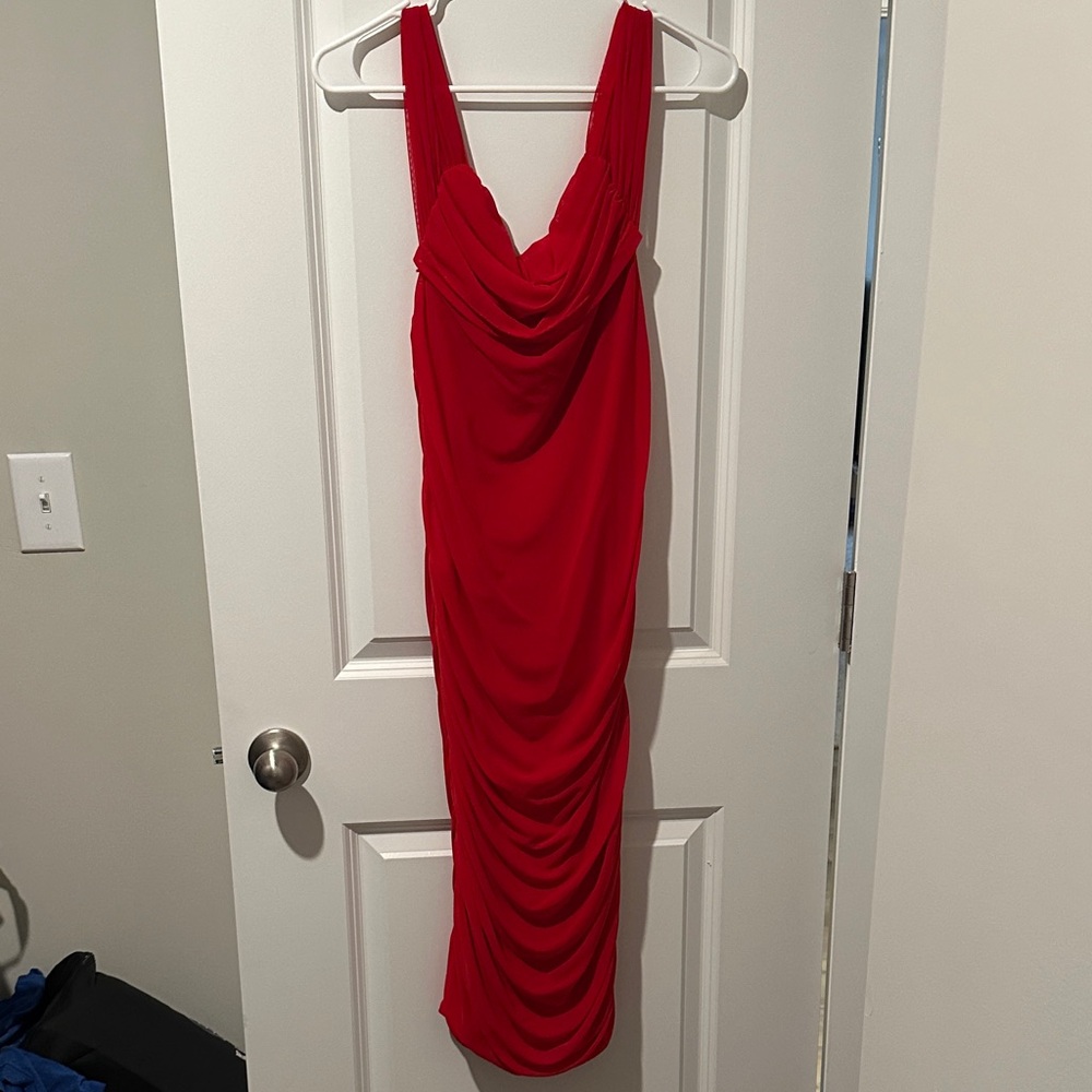 Amazon Elegant Red Maxi Dress